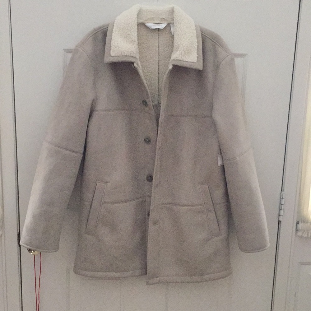 Concepts sherpa lined suede coat